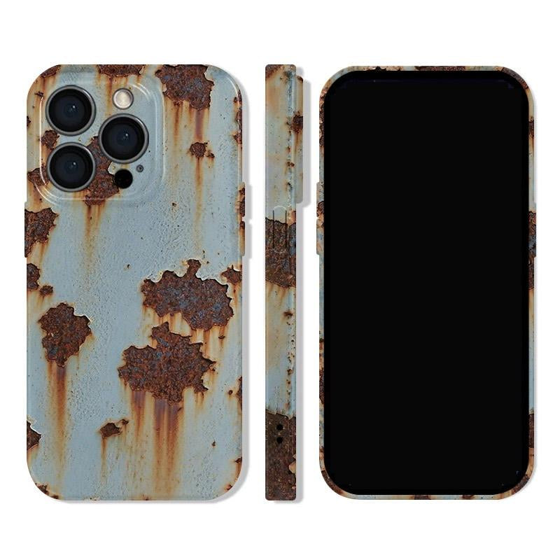 Rusty Glossy Pattern/Abstract Drop-Proof Iphone Case Military-Grade Protection for Iphone 16/15/14/13/12 Pro Max | Fully Wrapped Buttons | Stylish and Creative