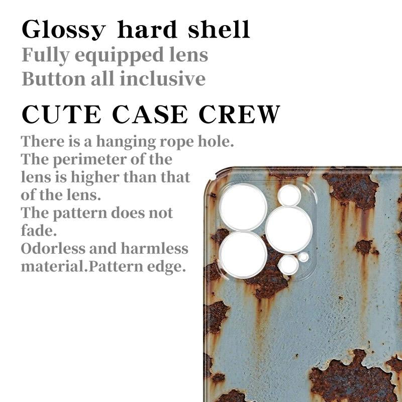Rusty Glossy Pattern/Abstract Drop-Proof Iphone Case Military-Grade Protection for Iphone 16/15/14/13/12 Pro Max | Fully Wrapped Buttons | Stylish and Creative