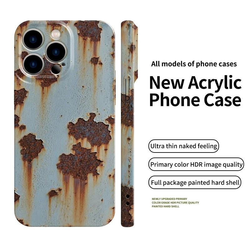 Rusty Glossy Pattern/Abstract Drop-Proof Iphone Case Military-Grade Protection for Iphone 16/15/14/13/12 Pro Max | Fully Wrapped Buttons | Stylish and Creative