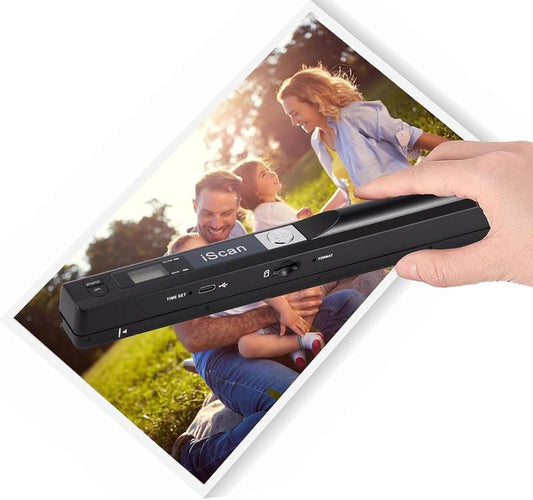 Portable Scanner, Photo Scanner for A4 Documents, with 16G SD Card,Handheld Scanner for Business, Photo, Picture, Receipts, Books, JPG/PDF Format Selection, up to 900 DPI